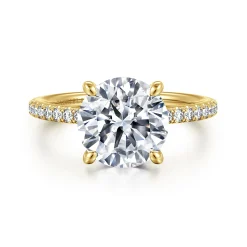 Gabriel & Co. Broderick - 14K Yellow Gold Round Diamond Engagement Ring