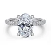 Gabriel & Co. Broderick - Platinum Oval Diamond Engagement Ring