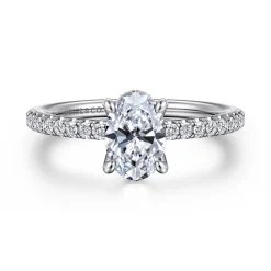 Online Gabriel & Co. Broderick - Platinum Oval Diamond Engagement Ring