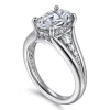 Clearance Gabriel & Co. Bruno - 14K White Gold Oval Diamond Engagement Ring