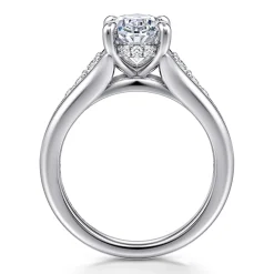 Clearance Gabriel & Co. Bruno - 14K White Gold Oval Diamond Engagement Ring