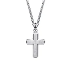 Outlet Gabriel & Co. Brushed Cross Pendant Necklace 925 Sterling Silver