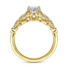 Discount Gabriel & Co. Bryce - Vintage Inspired 14K Yellow Gold Split Shank Oval Diamond Engagement Ring