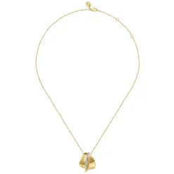 Discount Gabriel & Co. Bujukan Bold - 14K Yellow Gold Bujukan and Diamond Pendant Necklace