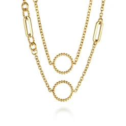 Outlet Gabriel & Co. Bujukan Link - 14K Yellow Gold Bujukan Transformable Layered Necklace