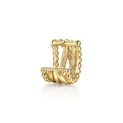 Sale Gabriel & Co. Bujukan Link - 14K Yellow Gold Bujukan Diamond Criss Cross J Hoop Earrings