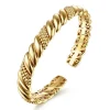 Online Gabriel & Co. Bujukan Pave - 14K Yellow Plain Gold Bujukan Split Bangle Bracelet