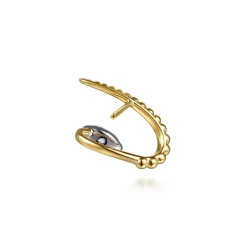 New Gabriel & Co. Bujukan Punk - 14K White Yellow Gold Bujukan Diamond Stud Earrings