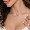 New Gabriel & Co. Bujukan Punk - 14K Yellow Gold Bujukan and Diamond Bar Necklace