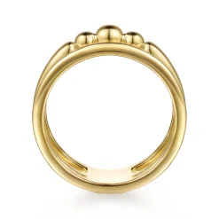 Sale Gabriel & Co. Bujukan Punk - 14K Yellow Gold Bujukan Bullet Wide Band Ring
