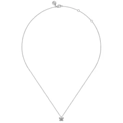 New Gabriel & Co. Butterfly - 14K White Gold Diamond Butterfly Pendant Necklace