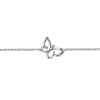 Online Gabriel & Co. Butterfly - Sterling Silver Chain Bracelet with White Sapphire Butterfly Charm