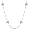 New Gabriel & Co. Byzantine Flower - 32 inch 18K Yellow and White Gold Filligree and Diamond Station Necklace