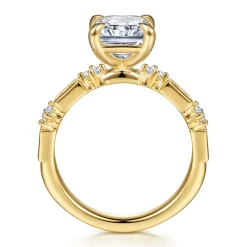 Outlet Gabriel & Co. Cabana - 14K Yellow Gold Radiant Cut Diamond Engagement Ring