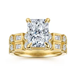 Outlet Gabriel & Co. Cabana - 14K Yellow Gold Radiant Cut Diamond Engagement Ring