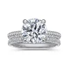Outlet Gabriel & Co. Cadie - 14K White Gold Round Pave Diamond Engagement Ring