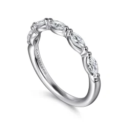 Online Gabriel & Co. Cairie - 14K White Gold Diamond Marquise Anniversary Band - 0.4 ct