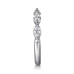 Online Gabriel & Co. Cairie - 14K White Gold Diamond Marquise Anniversary Band - 0.4 ct