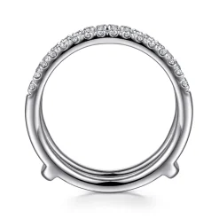 New Gabriel & Co. Cait - 14K White Gold Diamond Ring Enhancer - 0.4 ct