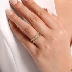 Discount Gabriel & Co. Cait - 14K Yellow Gold Diamond Ring Enhancer - 0.4 ct