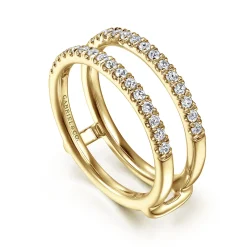 Discount Gabriel & Co. Cait - 14K Yellow Gold Diamond Ring Enhancer - 0.4 ct
