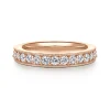 Discount Gabriel & Co. Calabria - 14K Rose Gold Channel Prong Set Diamond Eternity Band - 1 ct