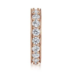 Sale Gabriel & Co. Calabria - 14k Rose Gold Channel Prong Set Eternity Band - 2 ct