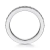 New Gabriel & Co. Calabria - 14K White Gold Channel Prong Set Diamond Eternity Band - 0.75 ct