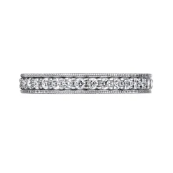 New Gabriel & Co. Calabria - 14K White Gold Channel Prong Set Diamond Eternity Band - 0.75 ct
