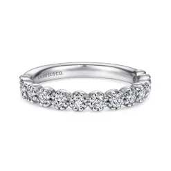 Discount Gabriel & Co. Calaise - 14K White Gold Diamond Wedding Band - 0.5 ct