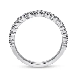 Discount Gabriel & Co. Calaise - 14K White Gold Diamond Wedding Band - 0.5 ct