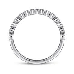 Discount Gabriel & Co. Calaise - 14K White Gold Diamond Wedding Band - 0.2 ct