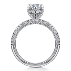 Online Gabriel & Co. Caly - 14K White Gold Marquise Shape Halo Diamond Engagement Ring