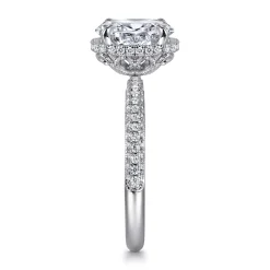 Discount Gabriel & Co. Caly - 14K White Gold Oval Halo Diamond Engagement Ring