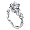 Clearance Gabriel & Co. Camelia - 14K White Gold Floral Round Diamond Engagement Ring