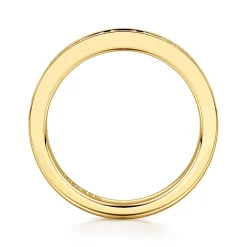 Gabriel & Co. Camellia - 14K Yellow Gold Channel Set Baguette Diamond Anniversary Band - 1.3 ct