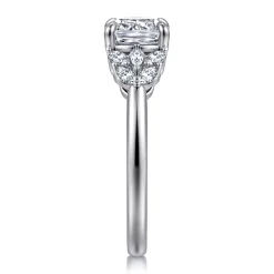Outlet Gabriel & Co. Cami - 14K White Gold Cushion Cut Diamond Engagement Ring