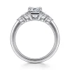 Outlet Gabriel & Co. Cami - 14K White Gold Emerald Cut Diamond Engagement Ring