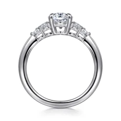 Outlet Gabriel & Co. Cami - 14K White Gold Oval Diamond Engagement Ring