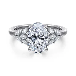 Gabriel & Co. Cami - 14K White Gold Oval Diamond Engagement Ring