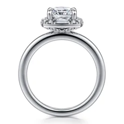 Hot Gabriel & Co. Cammie - 14K White Gold Halo Cushion Diamond Engagement Ring