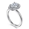 Outlet Gabriel & Co. Cammie - 14K White Gold Halo Oval Diamond Engagement Ring