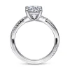 Outlet Gabriel & Co. Campana - 14K White Gold Round Diamond Engagement Ring