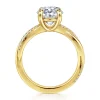Clearance Gabriel & Co. Campana - 14K Yellow Gold Oval Diamond Engagement Ring