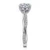 Gabriel & Co. Campana - 18K Yellow Gold Pear Shape Twisted Diamond Engagement Ring