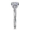 Outlet Gabriel & Co. Campana - 18K Yellow Gold Princess Cut Twisted Diamond Engagement Ring