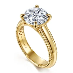 Discount Gabriel & Co. Carela - 14K Yellow Gold Round Diamond Engagement Ring