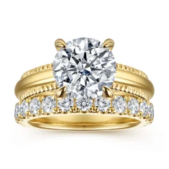 Discount Gabriel & Co. Carela - 14K Yellow Gold Round Diamond Engagement Ring