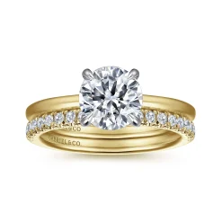 Gabriel & Co. Cari - 14K White and Yellow Gold Round Diamond Engagement Ring