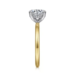 Gabriel & Co. Cari - 14K White and Yellow Gold Round Diamond Engagement Ring